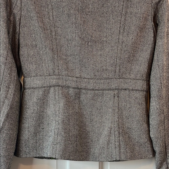 Y2k Fossil Gray Tailored Wool Blend Blazer with Notched Lapel - Size Small - Picture 12 of 14